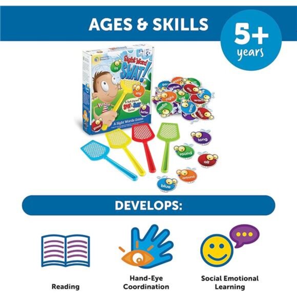 Learning Resources LER8598 Sight Words Swat! A Sight Words Game - Picture 5 of 7